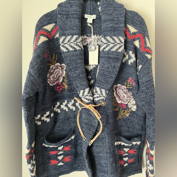 Sundance Sweaters - 🌺SUNDANCE KATIA HERITAGE CARDIGAN IN INDIGO L